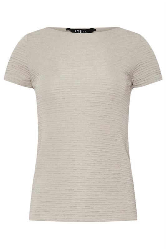 LTS Tall Ivory White Textured Slash Neck Top | Long Tall Sally 5