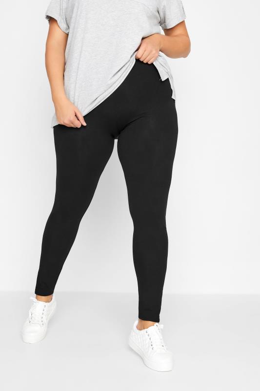 LTS MADE FOR GOOD 2 PACK Black Cotton Leggings | Long Tall Sally  2