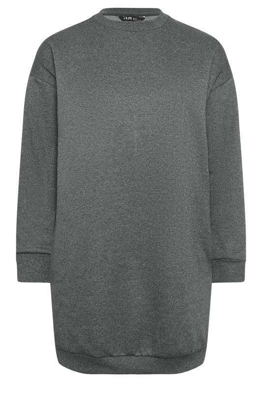 YOURS Plus Size Dark Grey Sweatshirt Dress | Yours Clothing  6