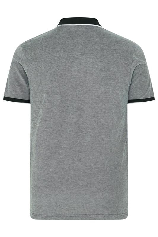 BadRhino Big & Tall Grey & Black Tipped Polo Shirt | BadRhino 6