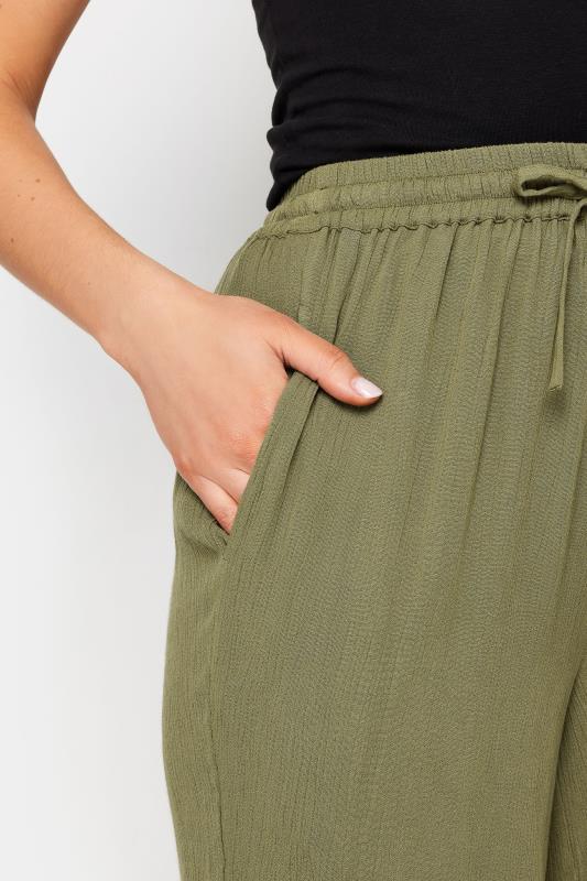 LTS Tall Womens Olive Green Textured Shorts | Long Tall Sally 4