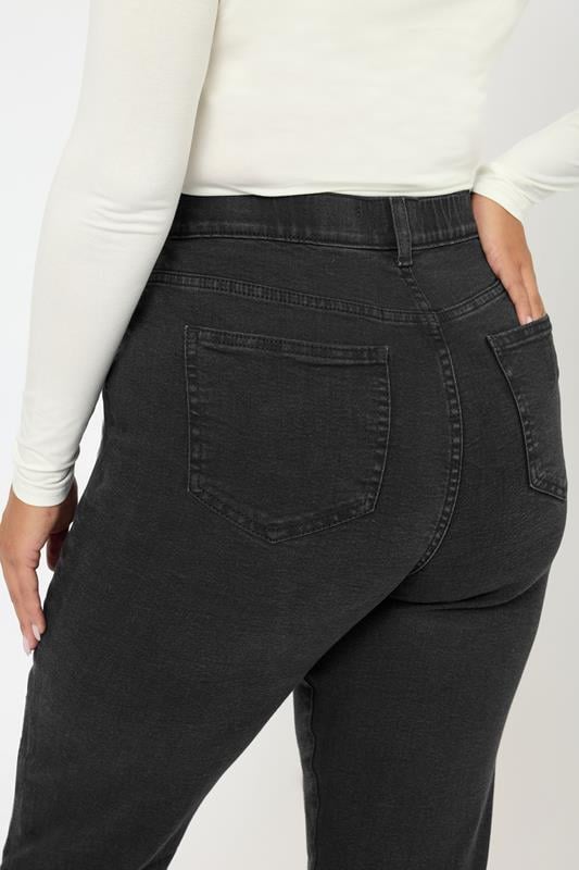 YOURS Plus Size Black Washed Boyfriend Jeans | Yours Clothing 6