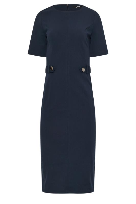 LTS Tall Navy Blue Tailored Midi Dress | Long Tall Sally 5