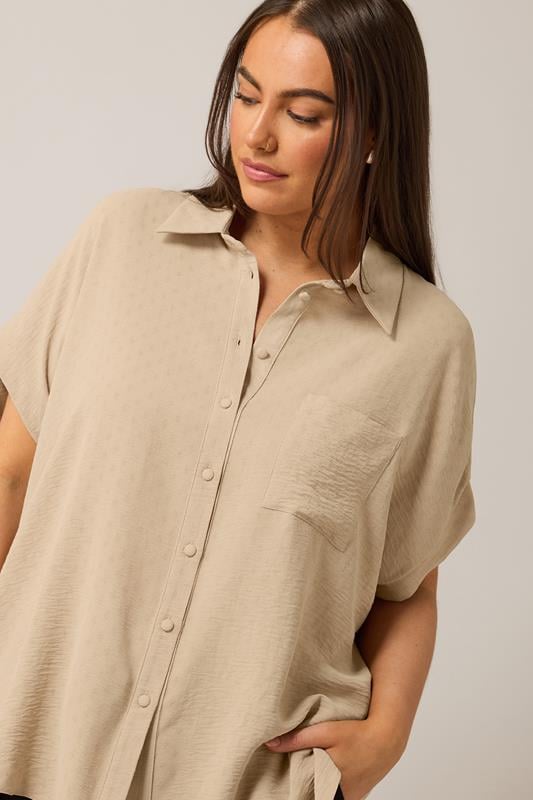 EVANS Plus Size Natural Brown Grown On Sleeve Blouse | Evans 4