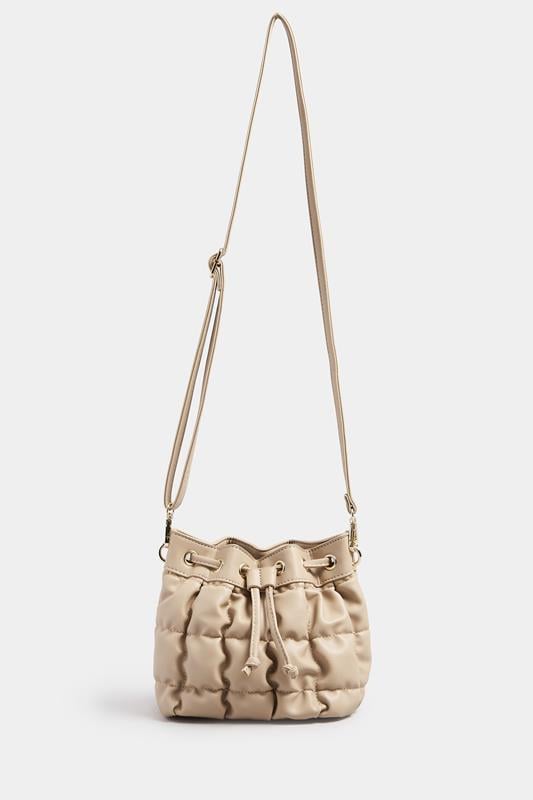  Yours Camel Brown Faux Leather Quilted Bucket Bag