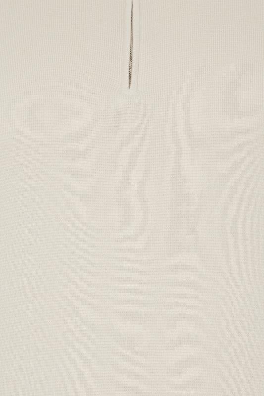 BadRhino Big & Tall Cream Milano Quarter Zip Jumper | BadRhino 4