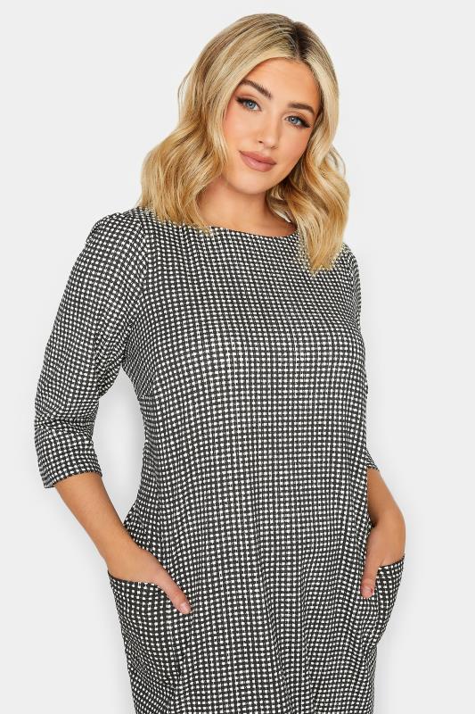 Plus Size Black Gingham Pocket Tunic Dress | Yours Clothing 5