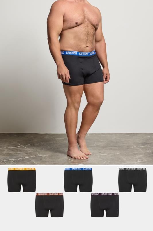 BadRhino 5 PACK Blue/Yellow/Brown/Purple/Black Band Boxers