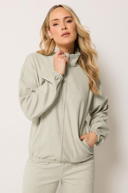 LTS PREMIUM Tall Women's Natural Brown Funnel Neck Jacket | Long Tall Sally 1