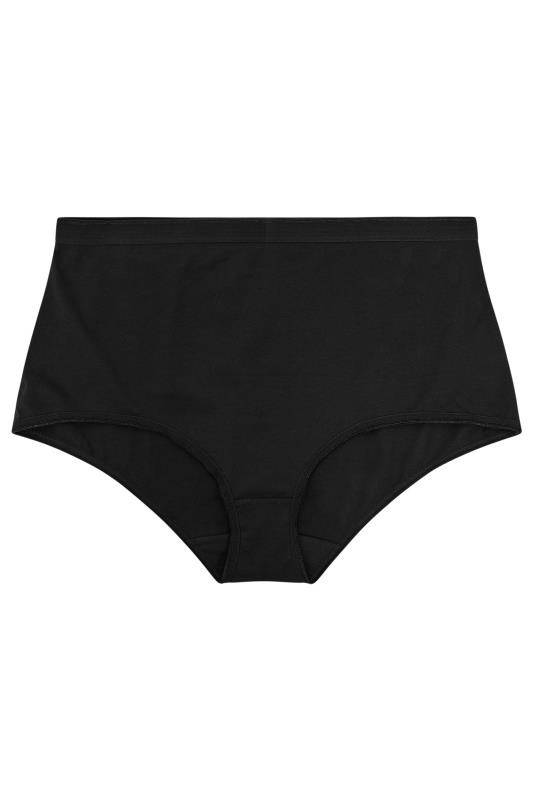 YOURS Plus Size 5 PACK Black Stretch Full Briefs | Yours Clothing  3