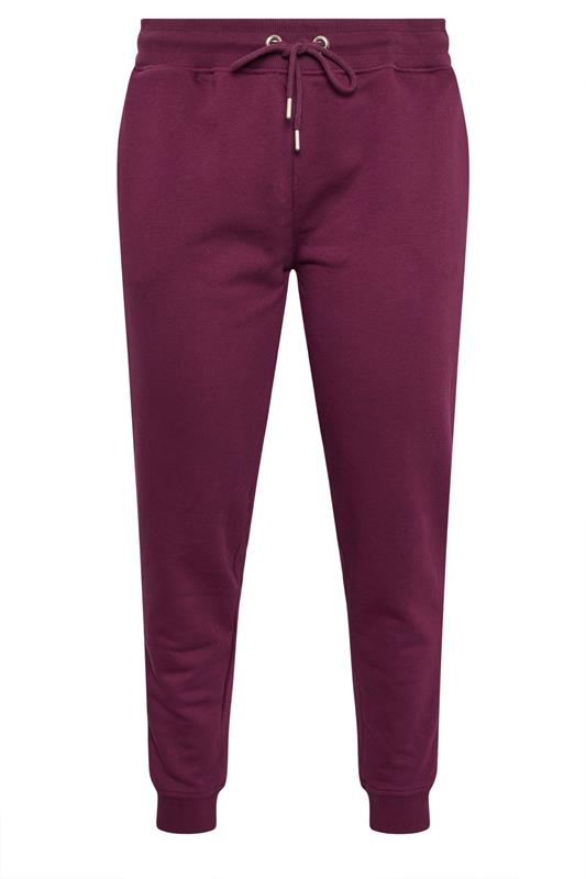 YOURS Plus Size Burgundy Red Tie Cuffed Joggers | Yours Clothing 5