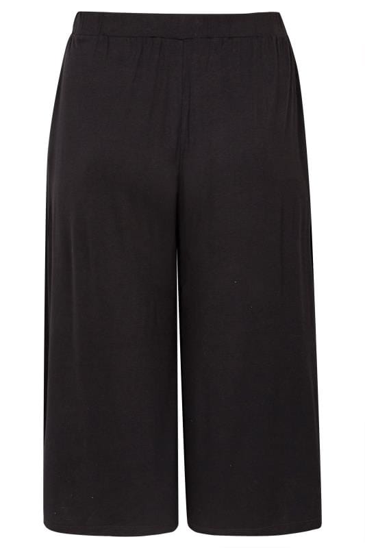 Black Jersey Culottes | Plus Sizes 16 to 36 | Yours Clothing  4