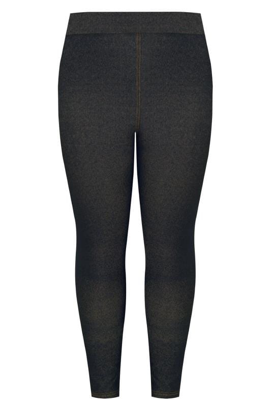 Plus Size Black Jersey JENNY Stretch Jegging | Yours Clothing 5