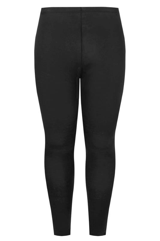 Plus Size Black Soft Touch Stretch Leggings | Yours Clothing 5