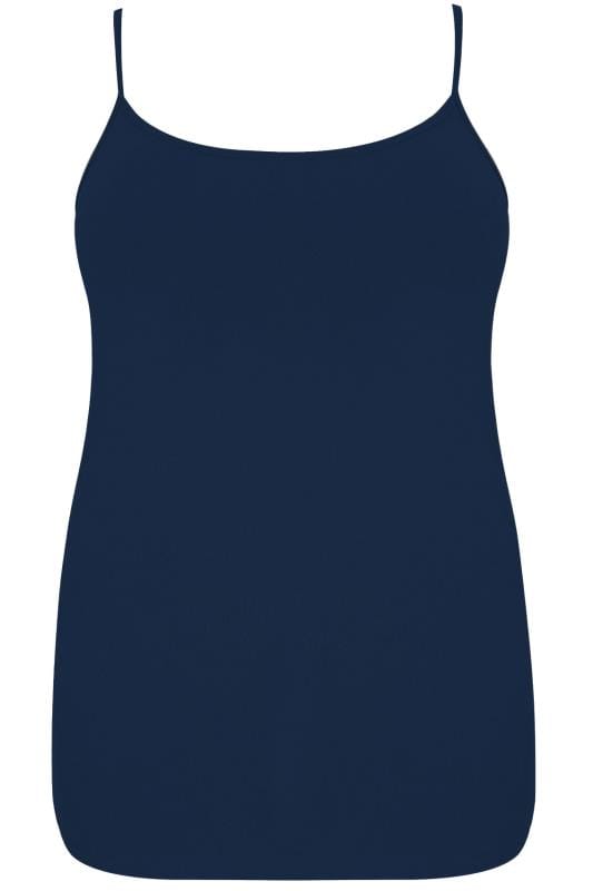 Plus Size Navy Blue Cami Top | Yours Clothing 5
