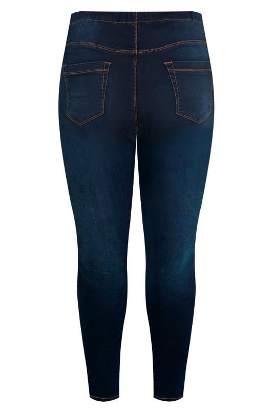 Plus Size Indigo Blue Stretch Pull On JENNY Jeggings | Yours Clothing 5