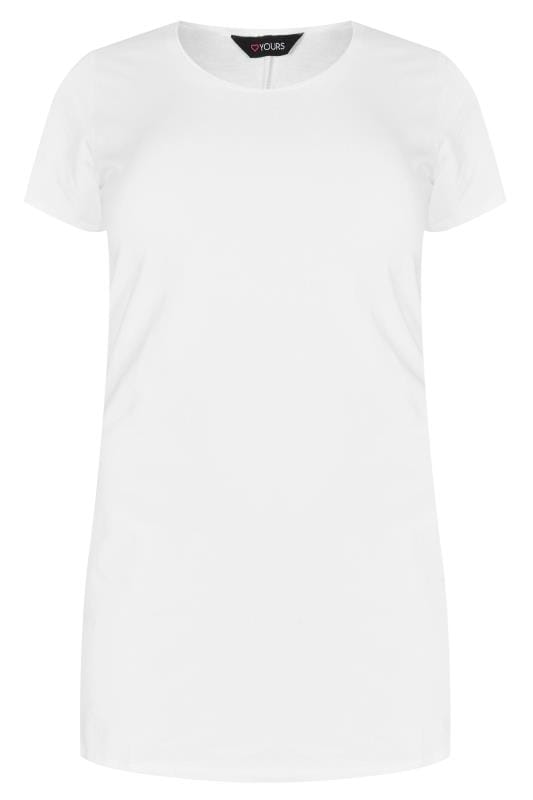 Plus Size White Longline T-Shirt | Yours Clothing 5