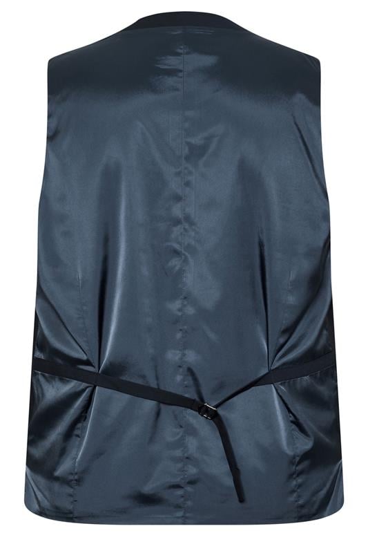 D555 Big & Tall Black Suit Waistcoat | BadRhino 5