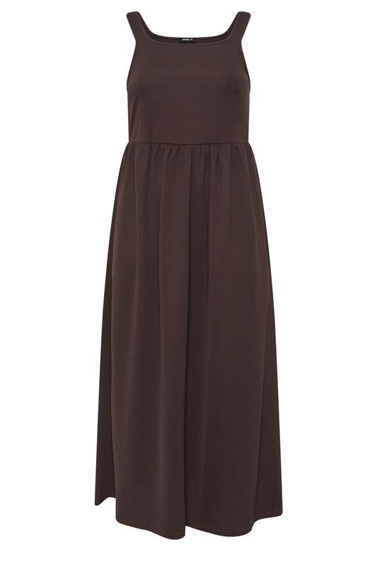 LIMITED COLLECTION Plus Size Chocolate Brown Maxi Dress | Yours Clothing 5