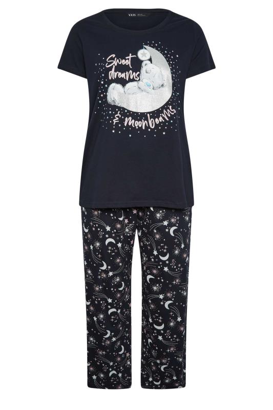 YOURS Plus Size Navy Blue Tatty Teddy 'Sweet Dreams & Moonbeams' Pyjama Set 5