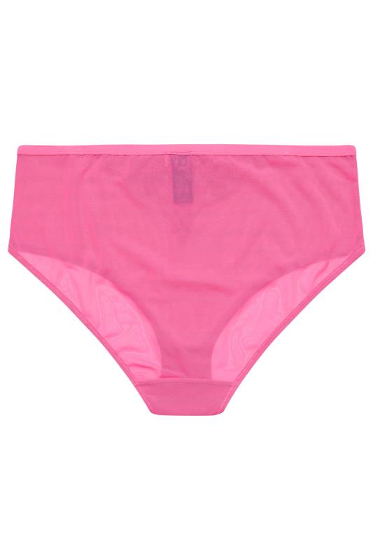 YOURS 2 PACK Plus Size Pink & Black Briefs | Yours Clothing 9