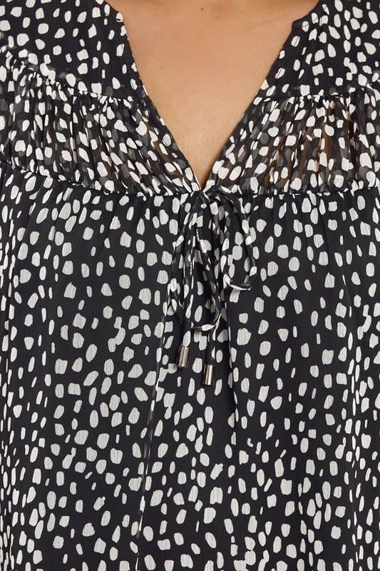 EVANS Plus Size Spot Print Chiffon Blouse | Evans 5