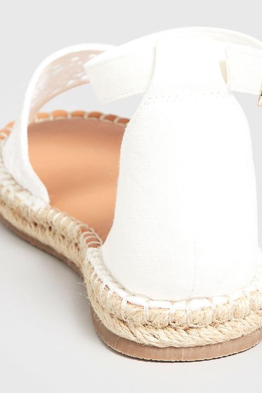 LTS White Espadrille Sandals In Standard Fit| Long Tall Sally  4