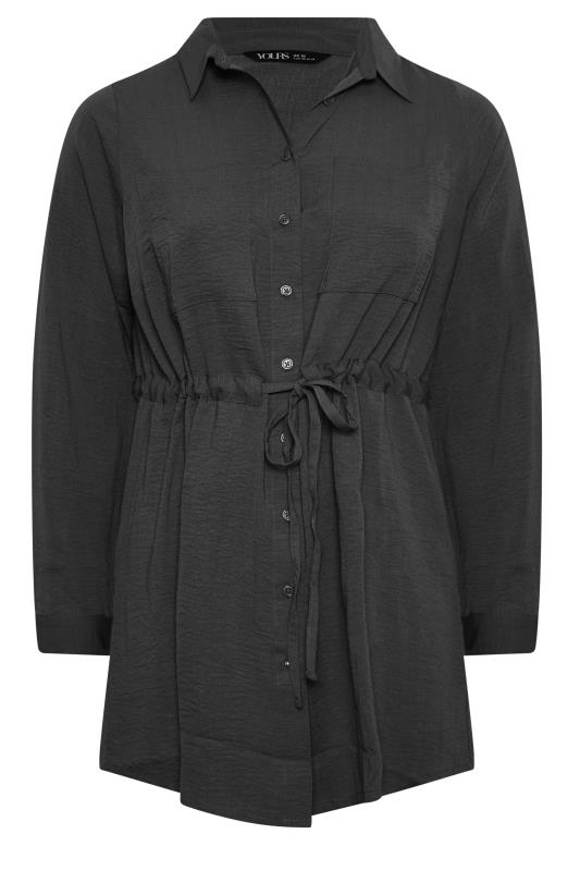YOURS Curve Plus Size Black Utility Tunic Shirt | Yours Clothing  6