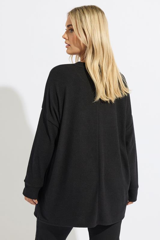 YOURS Plus Size Black Leopard Sequin Embellished Jumper 2