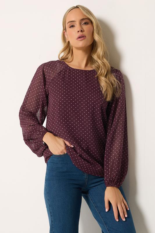 LTS Tall Women's Red Polka Dot Top | Long Tall Sally 1