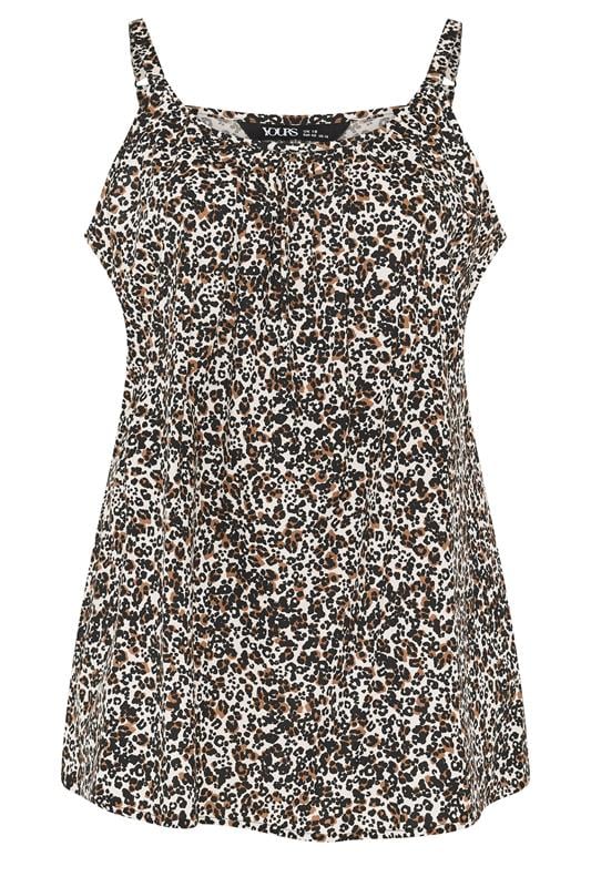 YOURS Plus Size Brown Leopard Print Vest Top \ Yours Clothing 5