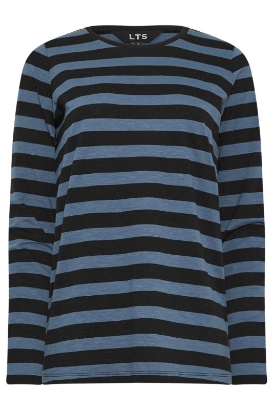 LTS Tall Black and Blue Long Sleeve T-Shirt Top | Long Tall Sally  5