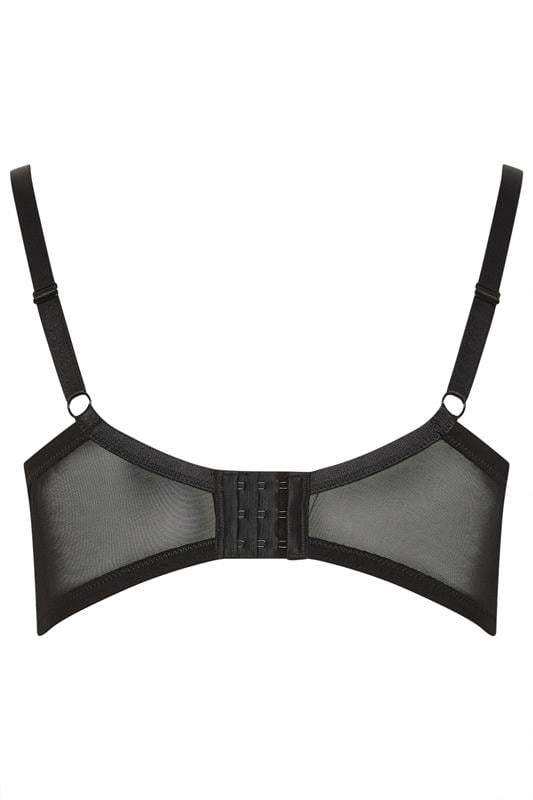 YOURS Plus Size Black & Gold Floral Padded Bra | Yours Clothing 6