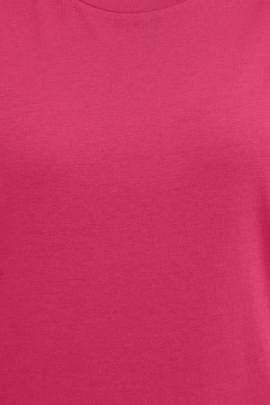 YOURS Plus Size Hot Pink Core T-Shirt | Yours Clothing 4