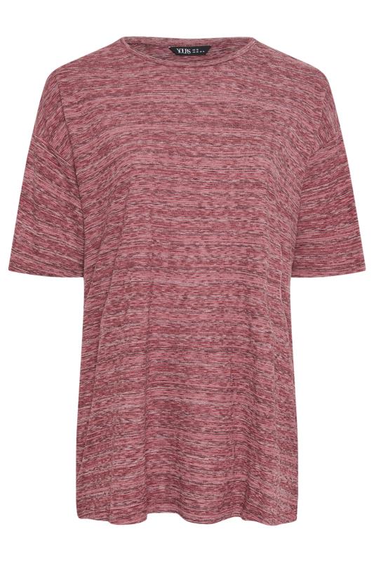 YOURS Plus Size Pink Striped Oversized Top | Yours Clothing 5