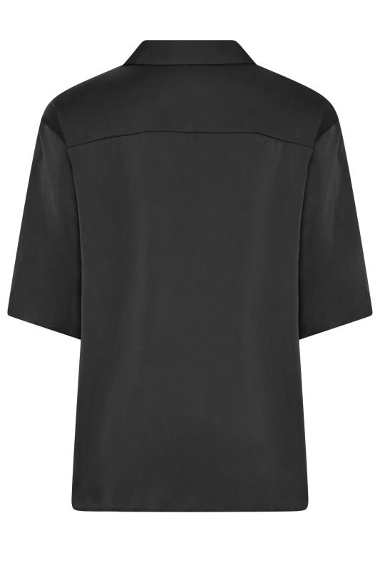 YOURS Curve Plus Size Black Satin Shirt | Yours Clothing  7