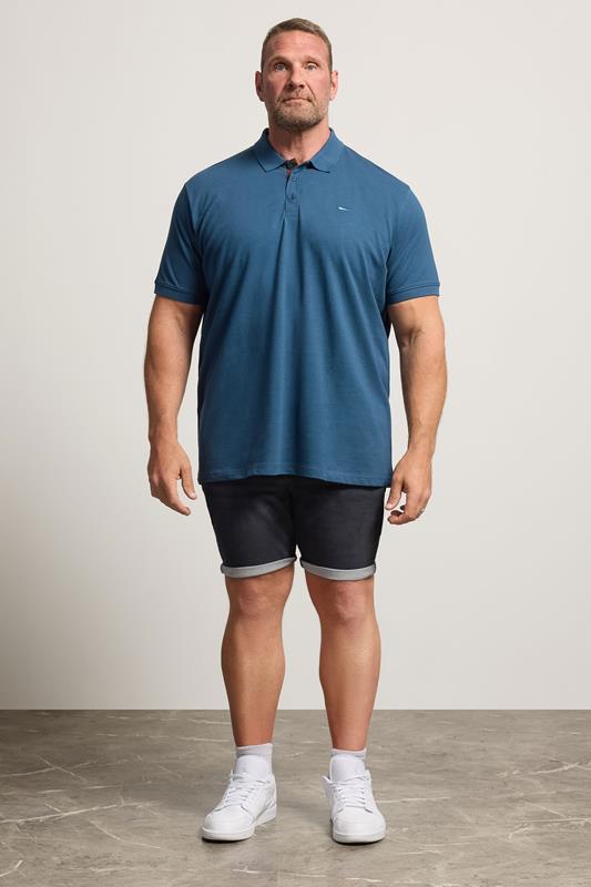 BadRhino Big & Tall Teal Blue Short Sleeve Polo Shirt | BadRhino 1