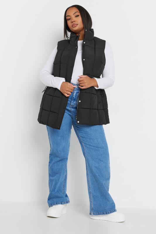 YOURS Plus Size Black Quilted Lightweight Gilet | Yours Clothing 3