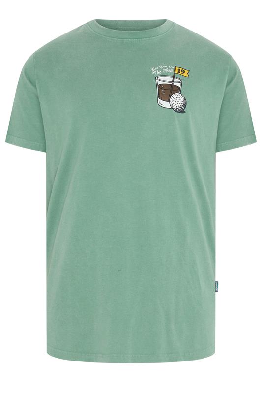 BadRhino Big & Tall Green Extra Long Pigment Dye Golf Graphic T-Shirt | BadRhino 6