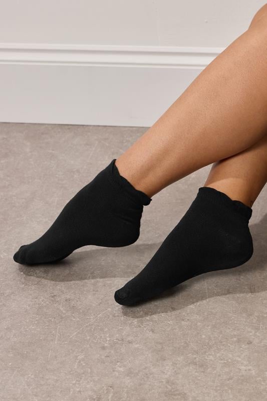 YOURSET 5 PACK Plus Size Black Trainer Liner Socks | Yours Clothing 2