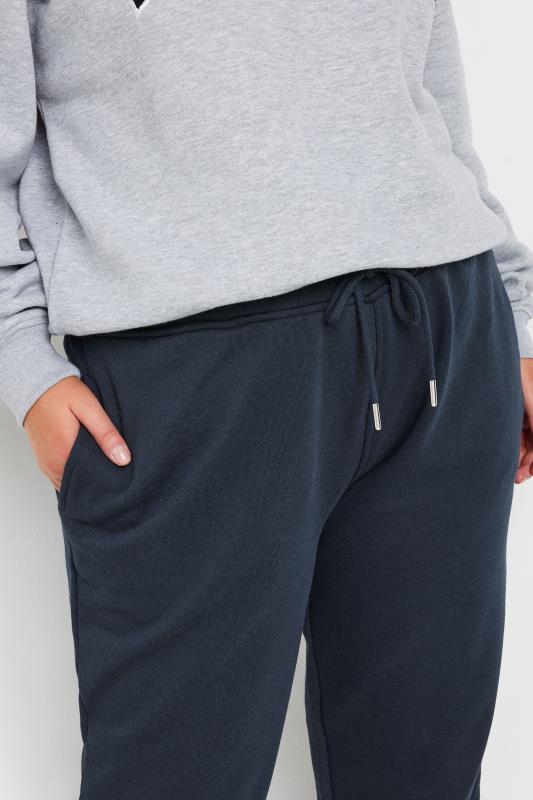 YOURS Plus Size Navy Blue Elasticated Joggers | Yours Clothing 4