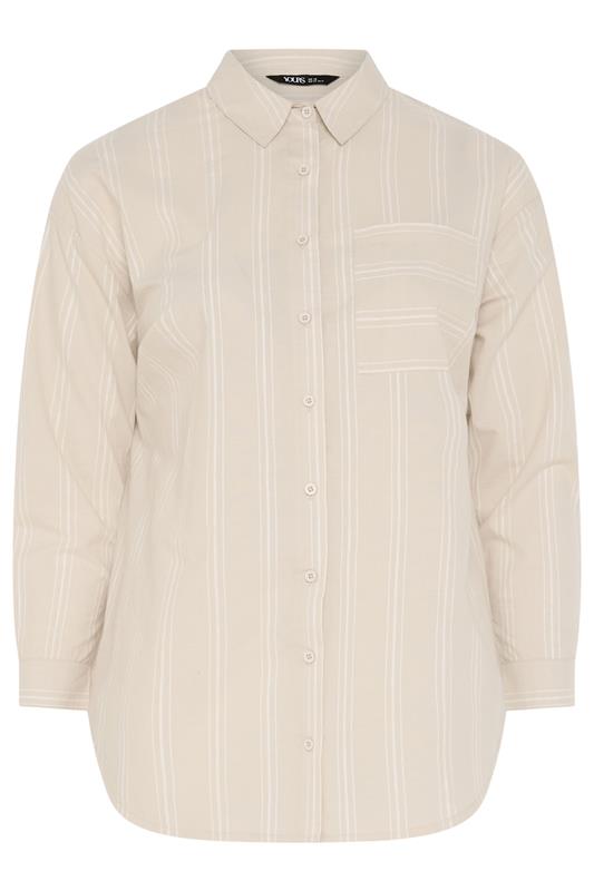 YOURS Plus Size Pink Stripe Button Shirt | Yours Clothing 6
