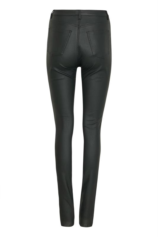 LTS Tall Black AVA Coated Jeans | Long Tall Sally 6