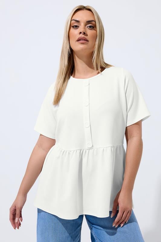  LIMITED COLLECTION White Black Peplum Top