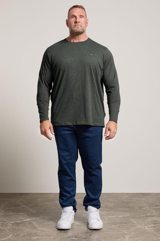 BadRhino Big & Tall Charcoal Grey Long Sleeve T-Shirt | BadRhino 1