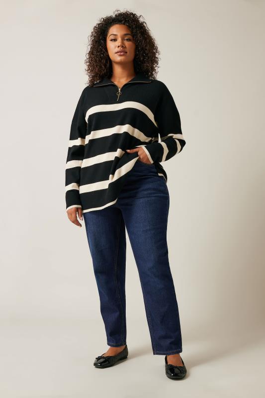 EVANS Plus Size Indigo Blue Denim Mom Jeans | Evans 3