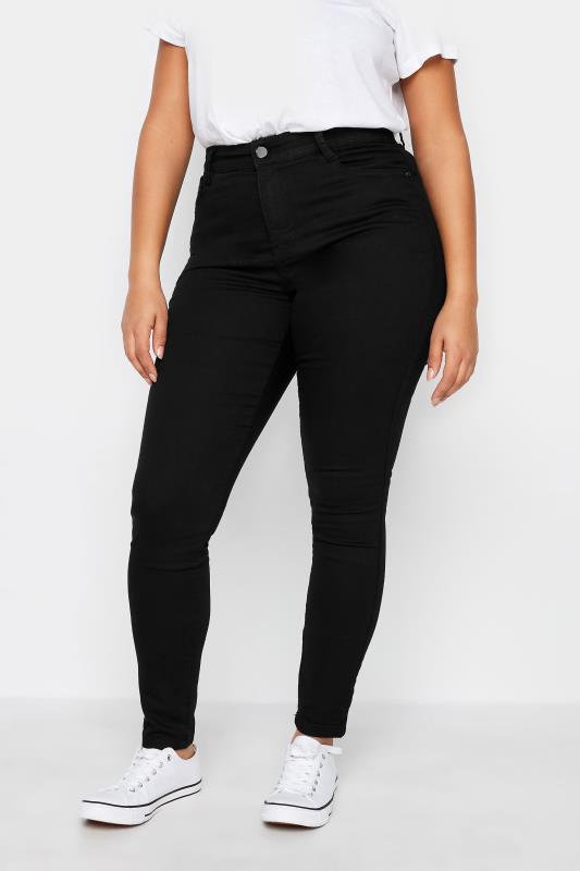 EVANS Plus Size Curve Fit Black Skinny Jeans | Evans 1