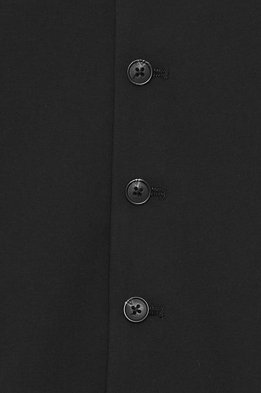 D555 Big & Tall Black Suit Waistcoat | BadRhino 6