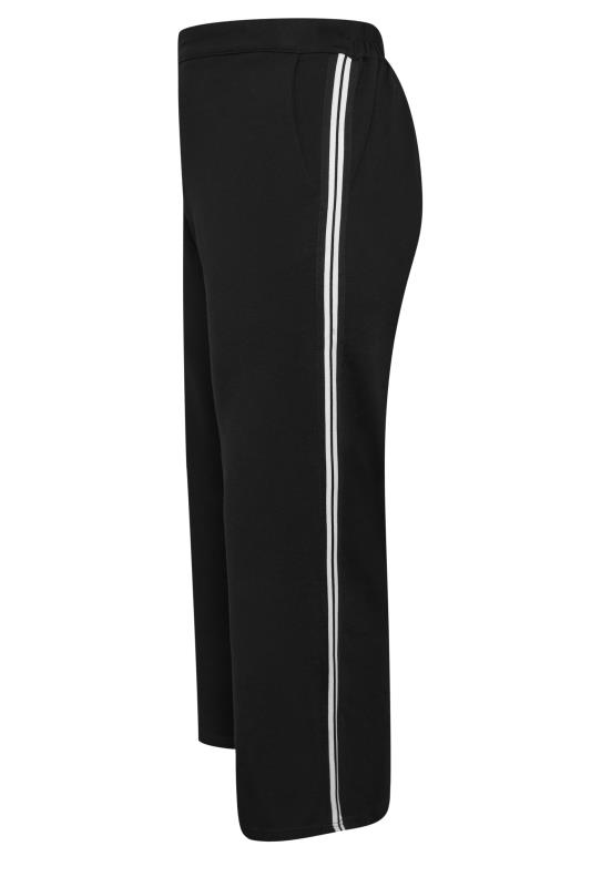 EVANS Curve Black & White Side Stripe Wide Leg Trousers | Evans 7