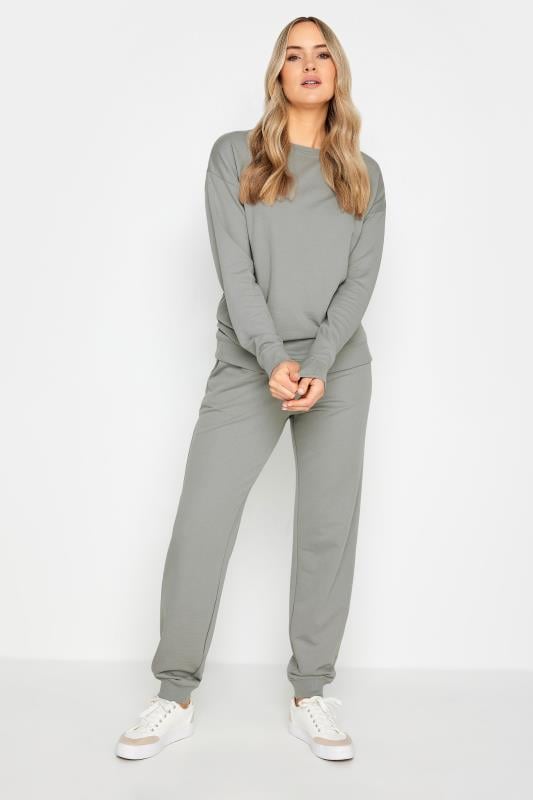 LTS Tall Soft Grey Cuffed Drawstring Joggers | Long Tall Sally  2